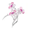 Elegante y Grácil Broche de Phalaenopsis Rosa Degradado con Diseño de Nicho y Moda para Fijar Accesorios de Ropa
