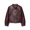 Exportación Transfronteriza Ropa de Mujer Otoño 2025 Europea y Americana Cuello Alto Cremallera Decorativa Chaqueta de PU Chaqueta de Béisbol para Mujer L420671