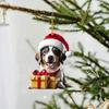 Caja de Regalo Transfronteriza Adorno Colgante de Decoración Navideña para Perro Acrílico Decoración para Árbol de Navidad Colgante de Cachorro Decoración Interior para Coche