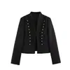 Ropa de mujer europea y americana 2026 nueva moda transfronteriza elegante con cordones bordada chaqueta blazer estilo Napoleón