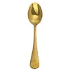 Cuchara de mesa de acero inoxidable transfronteriza, Cuchara con mango redondo de patrón de serpiente, Cuchara para comer en casa y restaurante, Cuchara para beber, Exquisita cuchara de postre, Cuchara