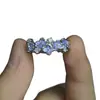 Anillo Vintage de Flores de Glicinia Coloridas, Anillo Romántico Exquisito de Nicho, Anillo Abierto para Dedo Índice de Estilo Chino Fresco y de Hada