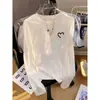 Camiseta de manga larga para mujer de algodón puro, nuevo estilo coreano para primavera y otoño, camiseta casual ajustada, top de capa base, todo algodón