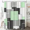 Cortina de ducha impermeable y a prueba de moho, Cortina de ducha impermeable geométrica, Lavable a máquina, Cortina de baño simple de poliéster, Cortina divisoria plegable para baño