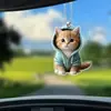 Nuevo colgante de cachorro lindo lindo lindo acrílico llavero de mochila colgante decorativo para espejo retrovisor de coche