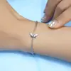 Pulsera de Doble Capa de Libélula Incrustada con Diamantes para Mujer, Estilo Pastoral Fresco, Estilo Popular Europeo y Americano, Pulsera Artística de Insectos de Zirconia