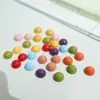 Macaron color azúcar parche de resina semicírculo 14 mm accesorios para aretes hechos a mano DIY material de decoración para carcasa de teléfono móvil