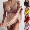Ropa interior sexy 2024 comercio exterior Europa y Estados Unidos exportación tirantes conjunto de pijama sexy de encaje transparente elegante para mujer