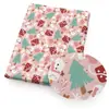 Tela de algodón poliéster fina con estampado de patrón de serie navideña o tela impermeable o lona de poliéster tela para bolsa de patchwork hecha a mano DIY mantel camisa falda de pijama