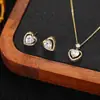 Conjunto de Colección de Dos Piezas de Pendientes y Collares Más Vendido Transfronterizo Venta al por Mayor Moda Europea y Americana Cadena de Clavícula Ligera de Lujo Pendientes