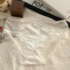 Deseo puro romántico ~ lencería de encaje de satén para niñas, transpirables, huecos, de cintura baja, entrepierna de algodón, sexys y divertidos calzones pequeños