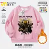 Sudadera Delta Action con Cuello Redondo para Niños con Estampado de Rosa Dorada, Temática de Ratón y Rata, Conjunto de Pantalones de Chándal Otoño/Invierno
