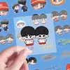 Pegatinas de transferencia Shatou Wang Chuqin Sun Yingsha caricatura lindo mercancía papas fritas apoyo al fan pegatinas para cuaderno