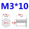 Tornillos Pasantes Remachables de Acero Inoxidable 304, Tornillos Hexagonales, Columnas Pasantes de Placa de Presión, Columnas para Lámina M2M2.5M3M4M5M6