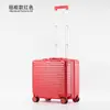 Mala de Mão em Liga de Alumínio e Magnésio 18 polegadas Feminina Pinghu Luggage Carrinho Pequeno para Viagem Fechadura com Senha Mala de Viagem Masculina
