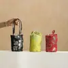 Bolsa de almacenamiento para juego de té de algodón tejido, bolsa cilíndrica gruesa para viaje, bolsa de ceremonia de té de tamaño grande para maestros de té