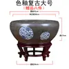 Tanque de Agua para Flores para Cultivar Nenúfares, Tanque de Peces Hidropónico para Acuicultura, Macetas de Cerámica, Barril Profundo de Loto Antiguo de Gran Diámetro Tanque Feng Shui