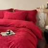 2026 Nuevo Modelo 100S Algodón de Fibra Larga Algodón Puro Juego de Ropa de Cama Juego de Cuatro Piezas para Boda Versión Bordada - Diosa del Atardecer