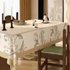 Toalha de Mesa Estilo Pastoral Americana 2025 Impermeável e à Prova de Óleo Tapete de Mesa Sem Lavagem Luxo Leve High-End Retangular para Mesa de Centro