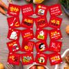 0,6g Luvas Descartáveis Espessadas Embalagem Separada Catering Alimentar Frango Frito Lagosta Luvas de PE Estampa Criativa log