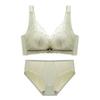 Ropa interior ajustable para mujer, colección de tops transpirables respetuosos con la piel, sujetador para busto, encaje sexy de corte profundo en V, inalámbrico, tirantes anchos
