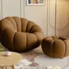 Sofá Perezoso Color Crema para Apartamentos Pequeños, Silla de Ocio Tatami, Silla Individual de Calabaza de Moda