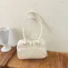 Bolsa feminina de alta qualidade, com textura em padrão diamante, nova coleção 2026, nicho e fashion, bolsa de ombro de grande capacidade, estilo bolsa Boston