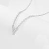 Colar de Prata Esterlina 925 Jingxu com 26 Letras Corrente de Clavícula de Luxo Leve Joias de Comércio Exterior Transfronteiriças com Diamantes para Mulheres
