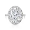 Anillo de Huevo de Paloma Super Grande con Corte Flor de Hielo de Piedra Preciosa Más Vendido en Transmisión en Vivo para Mujeres, Deslumbrante Anillo en Forma de Huevo de Diamante de Alto Carbono, Envío Directo de una Sola Pieza
