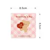 Decoración de Pastel para San Valentín Corazón de Dibujos Animados Bandera Doble Cara Pegatina Decoración de Pastel para Pareja de Aniversario