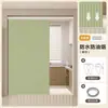 Cortina plegable para puerta con cortina de tela impermeable y a prueba de aceite para olores a aceite y humo de cocina Cortina de cortina divisoria a prueba de viento