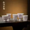 Xícara de chá de porcelana branca de alta qualidade com orquídea pintada à mão, xícara de flor de cerâmica feita à mão, xícara grande para o mestre, xícara de kung fu, xícara individual