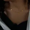 Diseño de nicho diseño de letras regalo de joyería para el Día de la Madre comercio exterior transfronterizo personalizado colgante chapado en oro collar para la clavícula