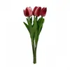 Buquê de Tulipa de PU Simulado para Casamento Flores de Plástico Decoração de Móveis Adereços de Fotografia Flores Falsas Mini Atacado