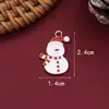 Chaveiros de Natal mais vendidos transfronteiriços com cartões de bênção, apresentando designs de Papai Noel e boneco de neve em desenho animado, perfeitos como enfeites temáticos de Natal
