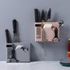 Caja de almacenamiento de cucharas para vajilla de cocina, jaula para palillos de pared, escurridor, soporte para palillos, jaula para palillos para el hogar