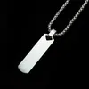 Colar Masculino de Aço Inoxidável Transfronteiriço Simples Pode Ser Gravado Venda Quente Versátil Corrente Longa de Suéter de Aço Titânio Personalidade Hip-Hop