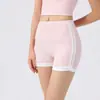 Shorts ajustados sin costuras de tiro alto color block con forma de durazno que levantan el trasero, sin líneas de ropa interior visibles, shorts deportivos para correr, fitness y yoga, para mujer
