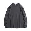 Talla Europea Nueva Camiseta Holgada de Cuello Redondo y Manga Larga Logotipo Personalizado Exportación Algodón Puro Camisa Cultural Ropa de Trabajo Top Casual