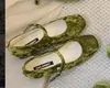 Versión de piel de oveja ~ Aumento interno de altura de 4 cm zapatillas de ballet para mujer, combinadas con faldas, zapatos Mary Jane de hada color verde terciopelo estilo francés