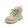Sapatos de Inverno Infantis 2026, Botas Martin Infantis, Botas de Cano Curto de Couro Grossas para Meninos, Botas de Neve Quentes com Forro de Lã para Meninas, Impermeáveis
