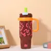 Nueva taza térmica de acero inoxidable 316 con asa, taza de hielo de doble uso de gran capacidad, vaso de agua de alta estética, personalizable