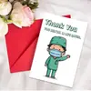 Tarjetas de agradecimiento para compra directa transfronteriza con juego de sobres, se pueden escribir a mano con mensajes y bendiciones, tarjetas de texto plegables