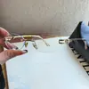 Óculos de sol oval sem aro, moda europeia e americana, para mulheres, proteção UV, design de nó moderno, óculos de sol estilosos de alta qualidade para proteção solar para homens