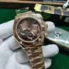 Reloj para Hombre Rolex Serie Daytona 40mm Mecánico Totalmente Automático con Correa de Acero Dorado, Suministro de Fabricante de Comercio Exterior Transfronterizo