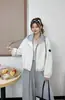 Chamarra corta con capucha y cierre estilo coreano para mujer, nuevo estilo otoño e invierno 2026, chaqueta versátil casual holgada para mujer