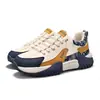 Sapatos casuais masculinos, novo estilo, cadarço em retalhos, boca rasa, tênis de corrida respirável, respirável para o dia a dia, sapatos casuais da moda