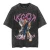 Camiseta de Anime Japonês Algodão Dupla Face Harajuku Streetwear