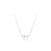 Collar de Metal Asimétrico con Lazo de Diseño de Nicho para Mujer Estilo Coreano Simple Versátil Elegante Cadena para el Cuello Cadena para la Clavícula