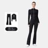 [En Stock] Conjunto de Chaqueta Corta Acampanada Ld Define Ropa de Yoga Ajustada para Mujer Cintura Ceñida Fitness